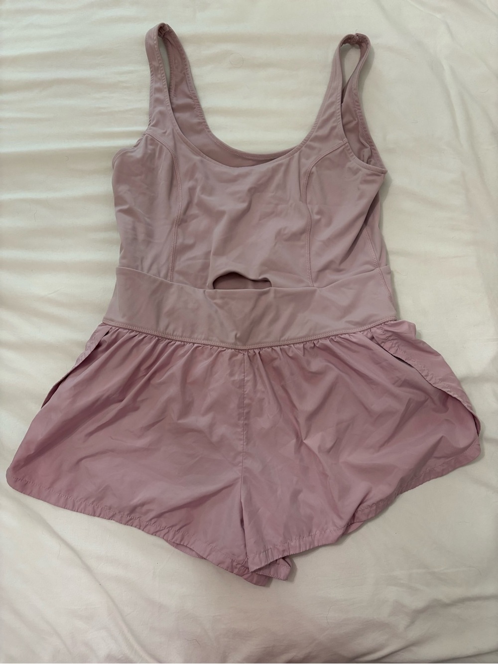 Free People Mauve Pink Romper with Skirted Shorts